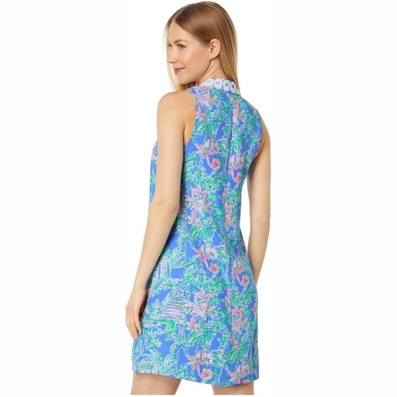 Lilly Pulitzer Jane Shift Boca Blue Beneath the Bougainvillea dress - Picture 2 of 8